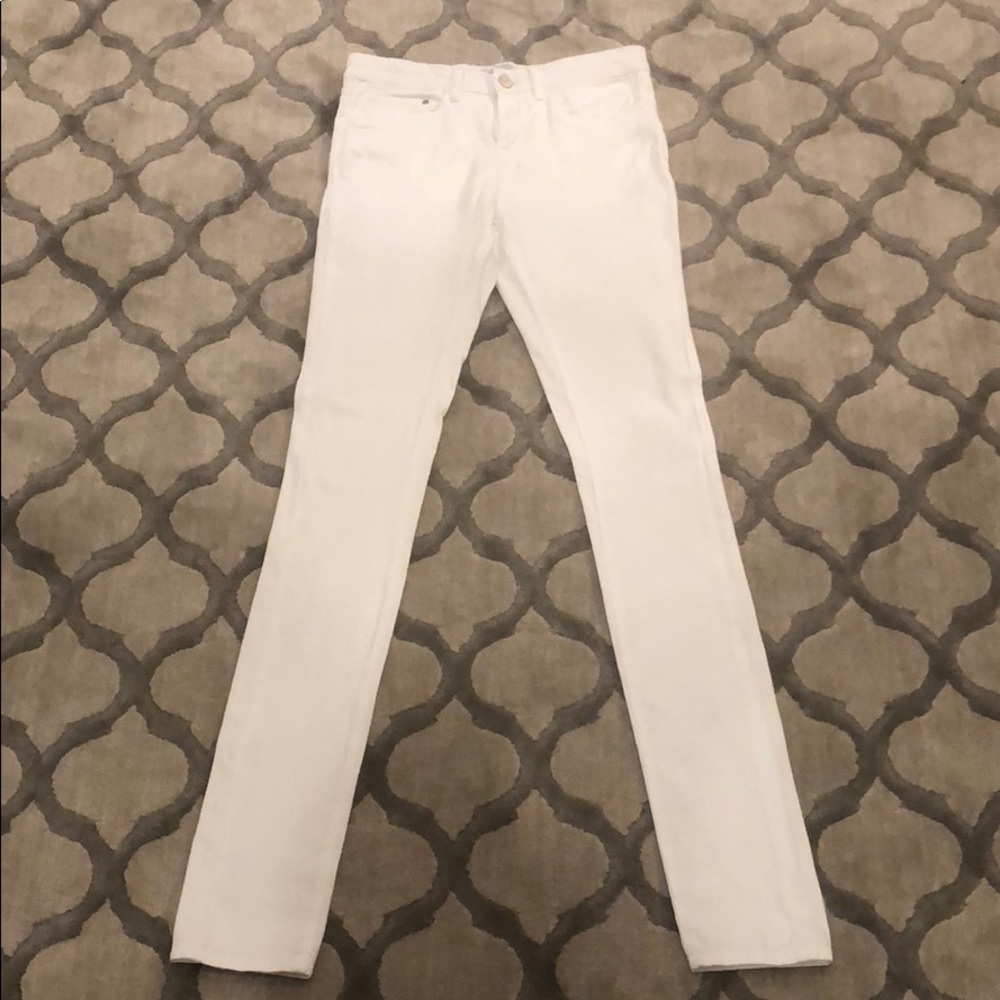 ‼️ SOLD❗️ white ex long skinny jeans 4- inseam 34”